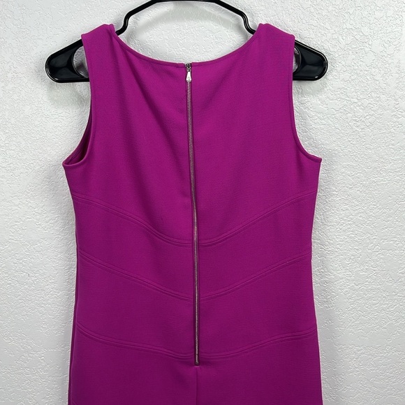 Ann Taylor Women’s Vibrant Purple Mini Dress Sz 2 Sleeveless Career Business - Picture 9 of 9